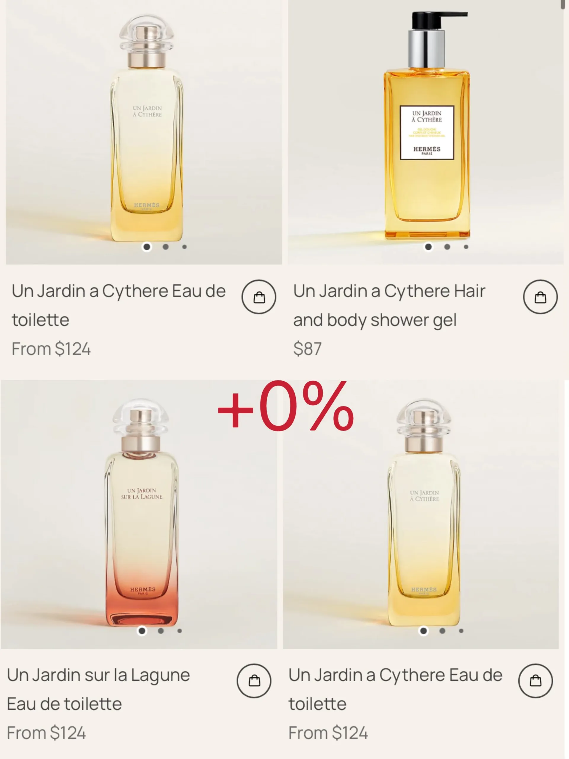 Hermès Un Jardin fragrances unchanged for 2026, from $124