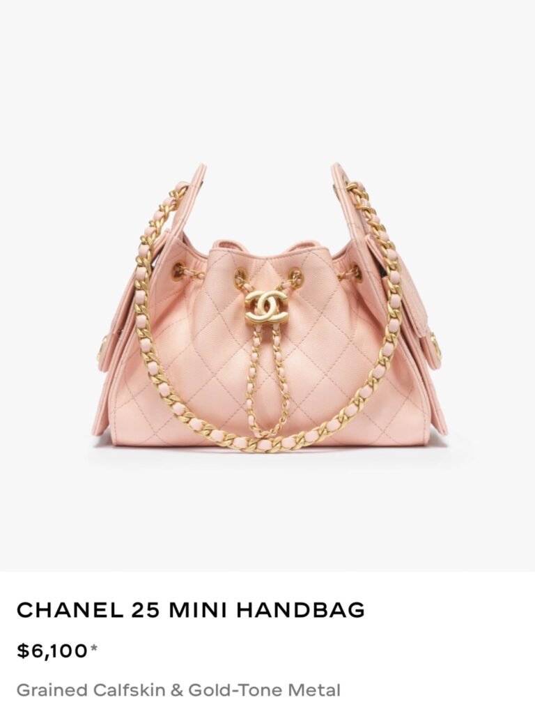 Chanel 25 bag mini grained calfskin pink